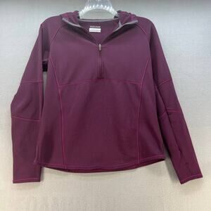 Columbia Women's Omni-Wick Half Zip Pullover Size Large Burgundy